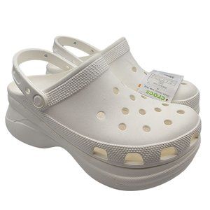 Crocs Classic Bae Clog Womens 9 White Casual Summer Sandals Footwear